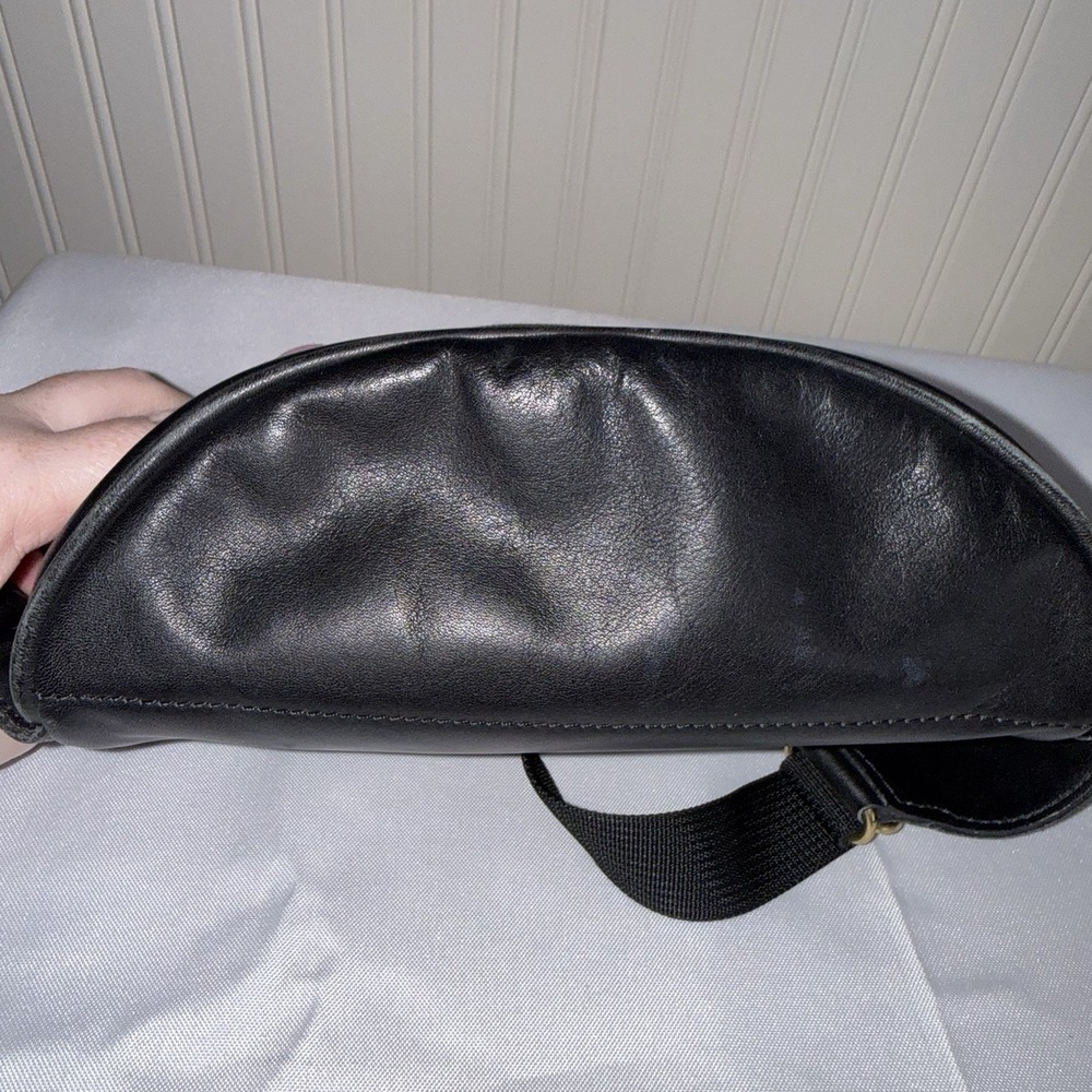 Vintage Coach Canteen Waist Fanny Pack Sling Black Leather Bag Purse 1997 - Picture 2 of 15